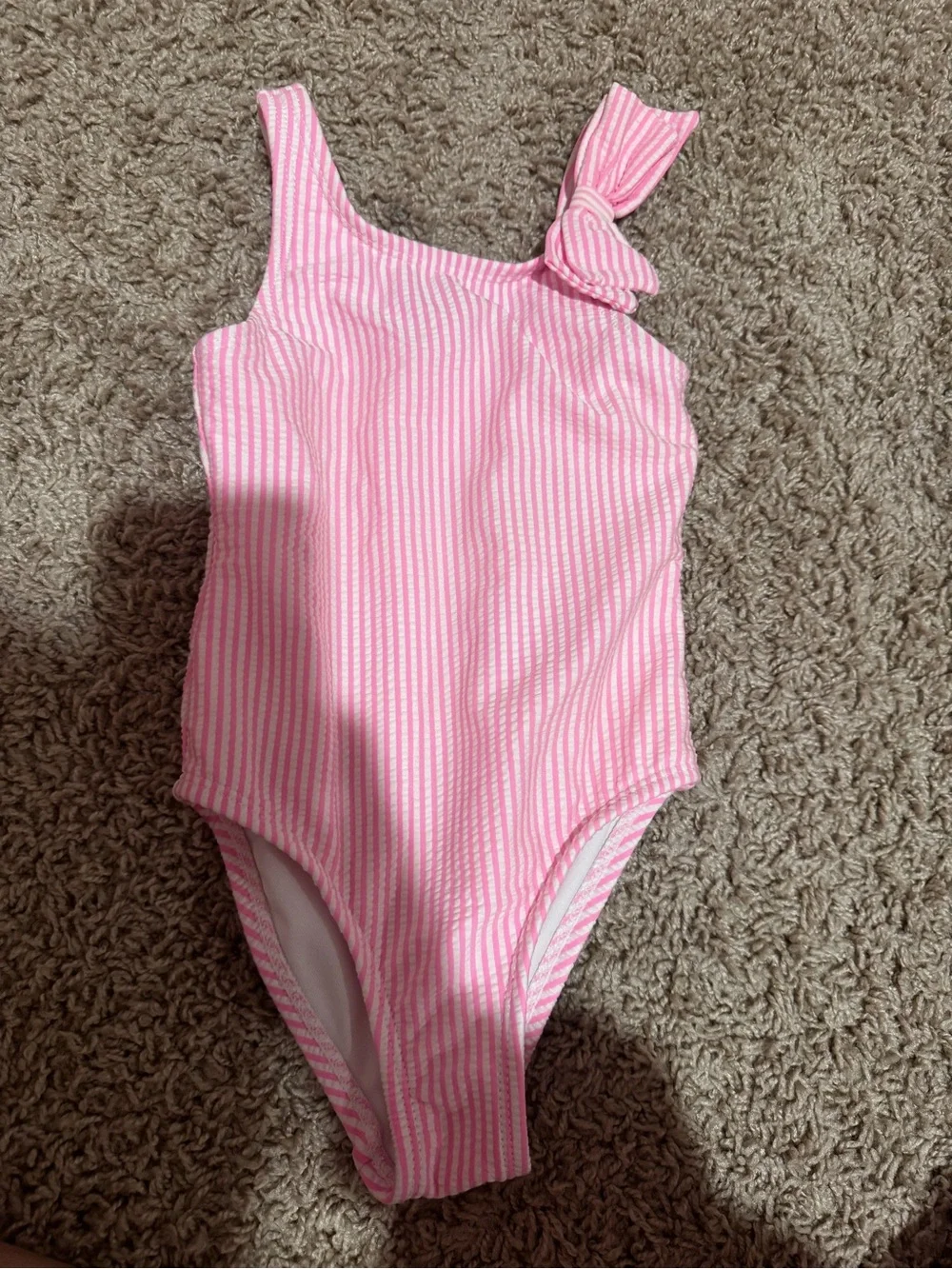 Cat & Jack Pink Striped One-Piece Swimsuit